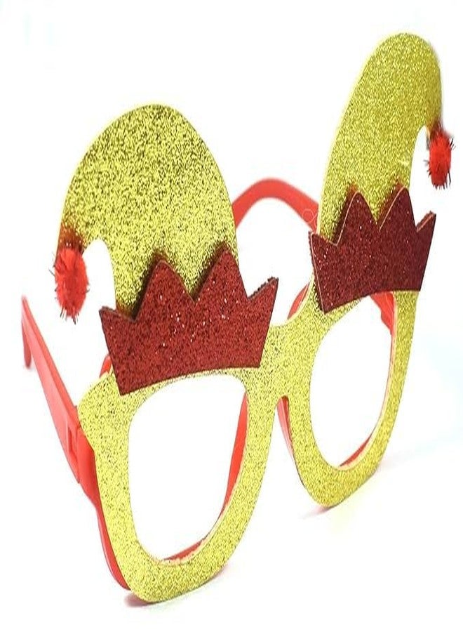 Partunay Santa Clause 1 Pcs Glitter Santa Claus Goggles Christmas Costume for Kids Adults Christmas Xmas Party Props Favor Christmas Gift For Kids (designe 7) - Image 1